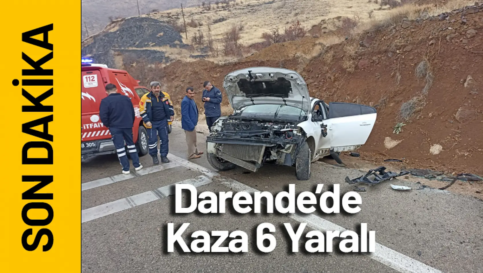 Darende'de Kaza 6 Yaralı