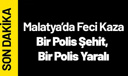 Malatya'da Feci Kaza: Bir Polis Şehit, Bir Polis Yaralı