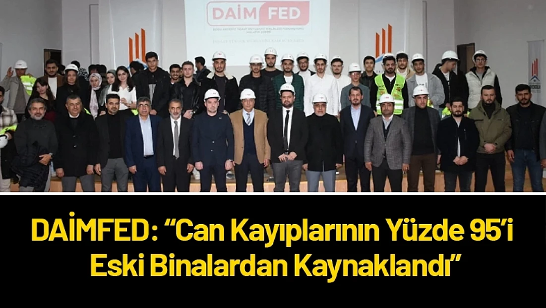DAİMFED: Can Kayıplarının Yüzde 95’i Eski Binalardan Kaynaklandı