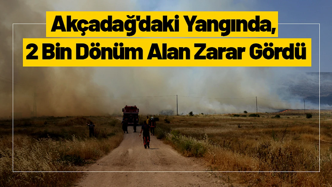 Akçadağ'daki Yangında, 2 Bin Dönüm Alan Zarar Gördü