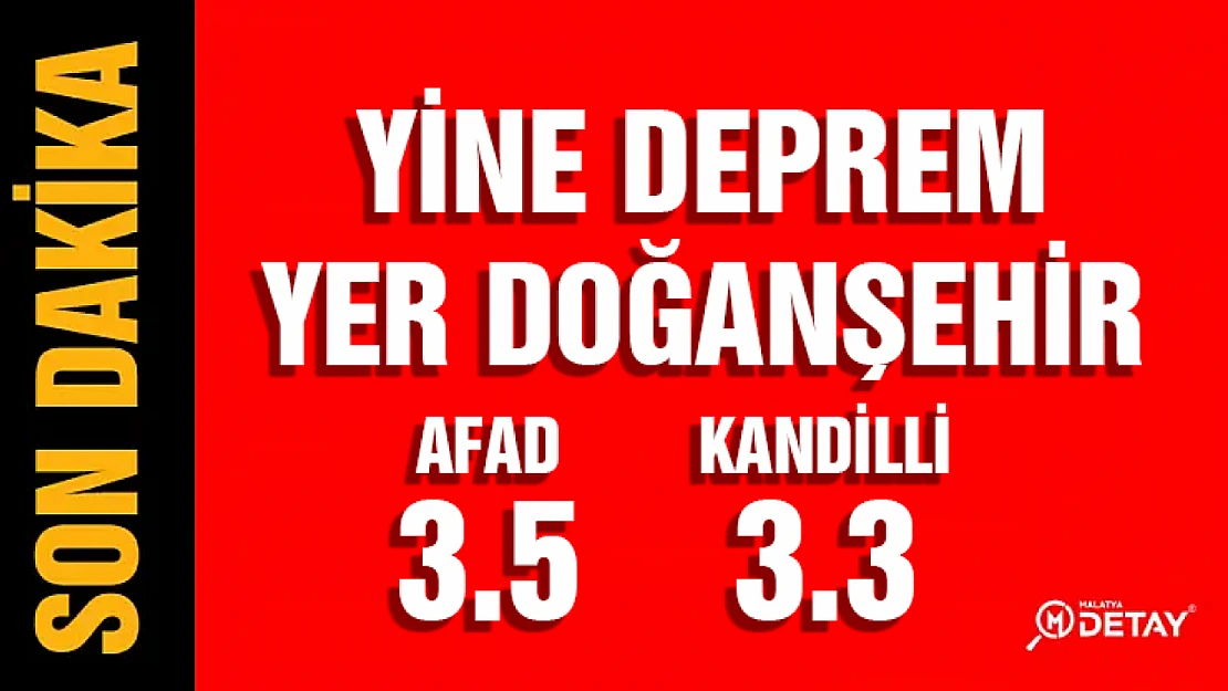 Doğanşehir'de 3.5 Büyüklüğünde Deprem...