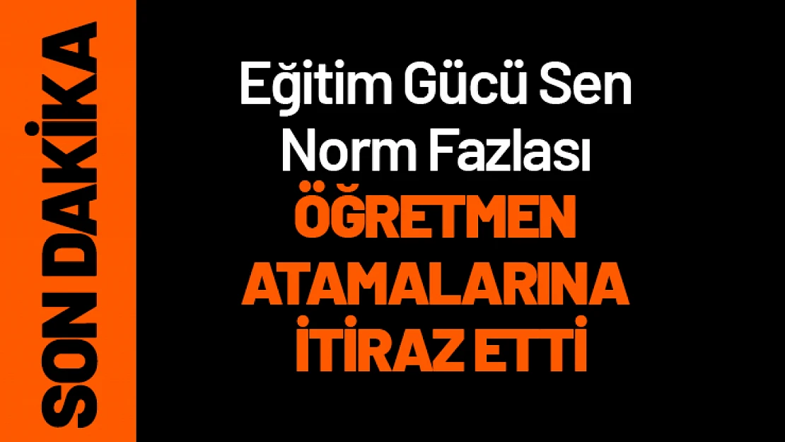 Eğitim Gücü Sen'den Norm Fazlası Öğretmen Atamalarına İtiraz