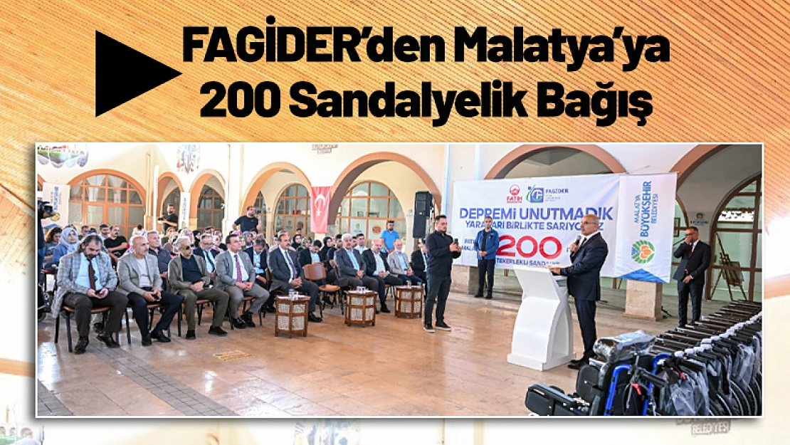 FAGİDER'den Malatya'ya 200 Sandalyelik Bağış
