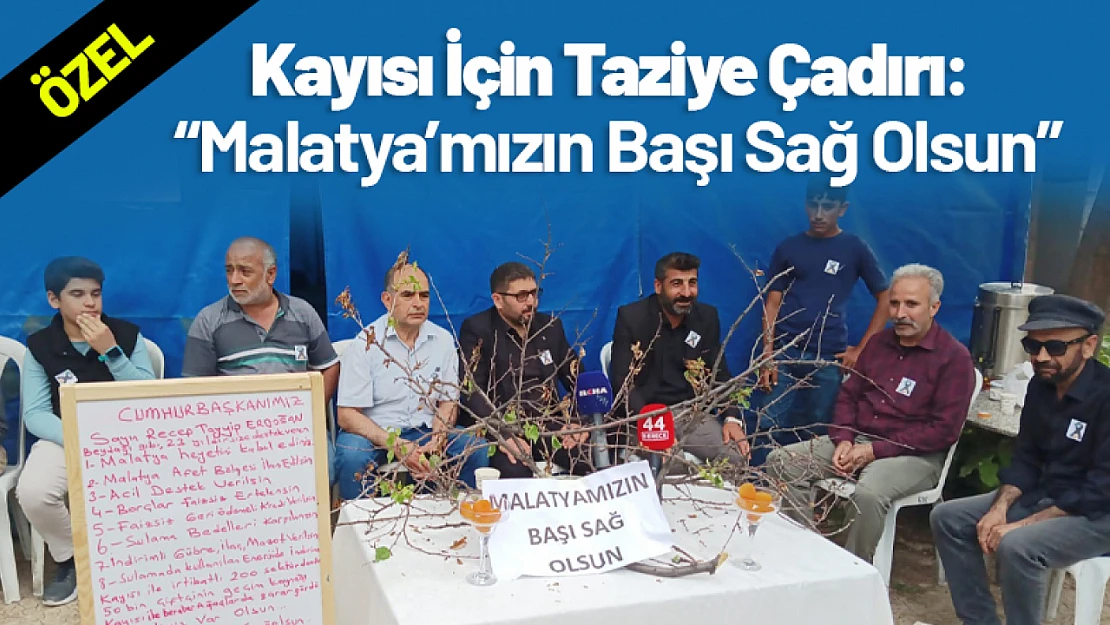 Kayısı İçin Taziye Çadırı: 'Malatya'mızın Başı Sağ Olsun'