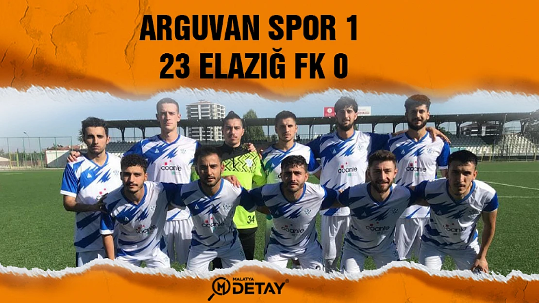 Malatya Arguvan Spor 23 Elazığ FK'yi 1-0 Mağlup Etti