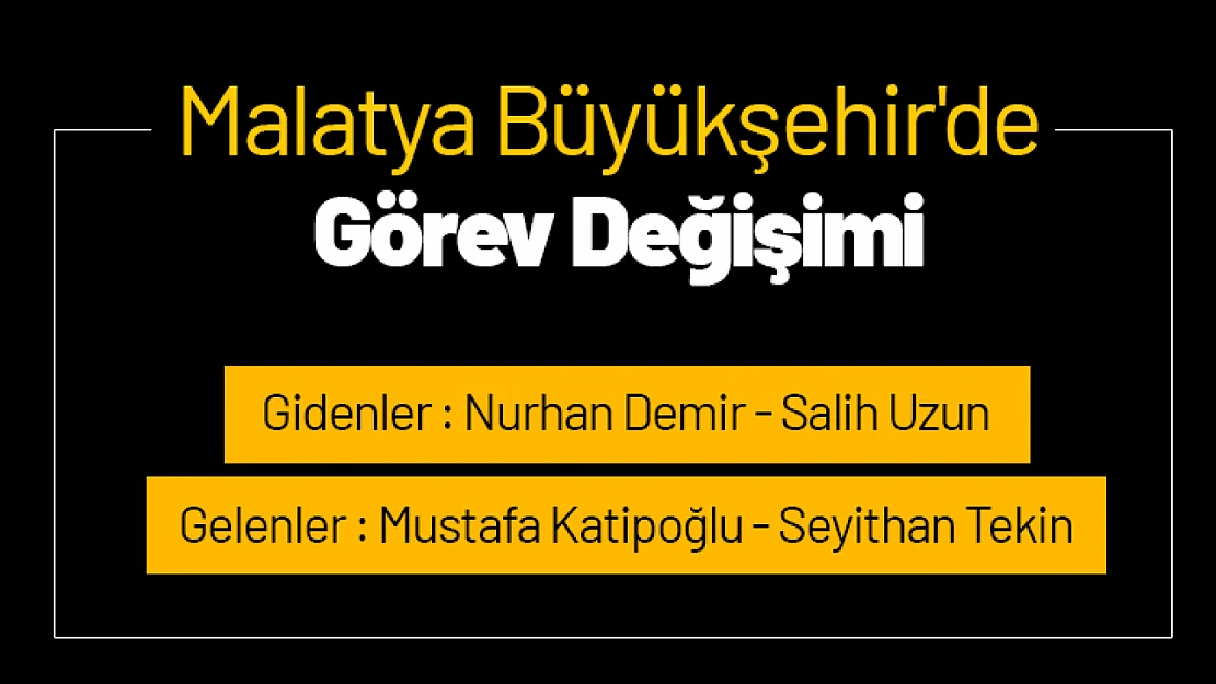 Malatya Büyükşehir'de Görev Değişimi...