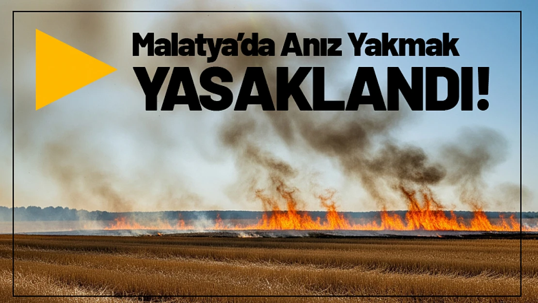 Malatya'da Anız Yakmak Yasaklandı!