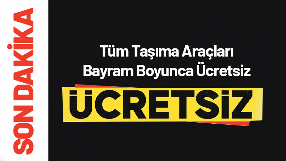 Malatya'da Bayram Boyunca Toplu Taşıma Ücretsiz