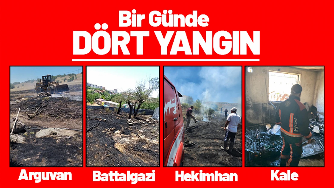 Malatya'da Bir Günde Dört Yangın!