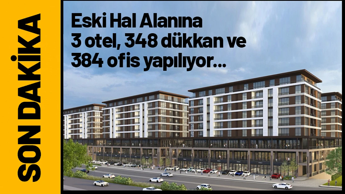 Malatya'da Eski Hal Alanın 3 otel, 348 dükkan ve 384 ofis yapılıyor...