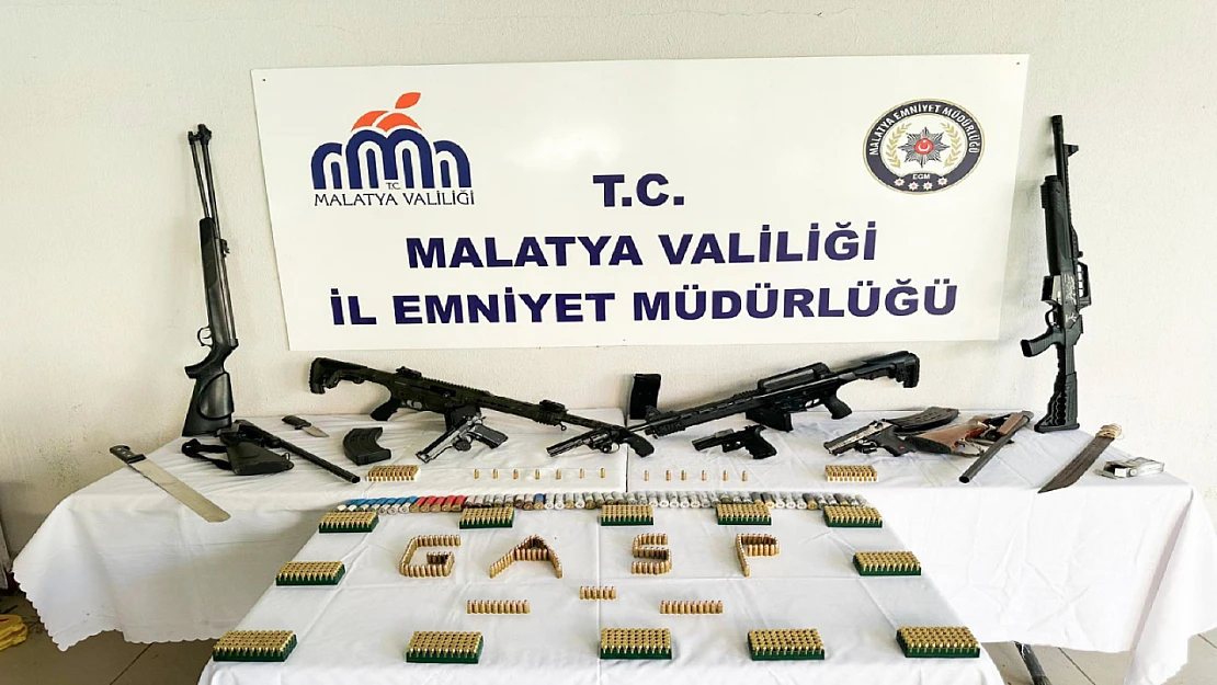 Malatya'da Silah Operasyonu: 29 Şüpheli Gözaltında.