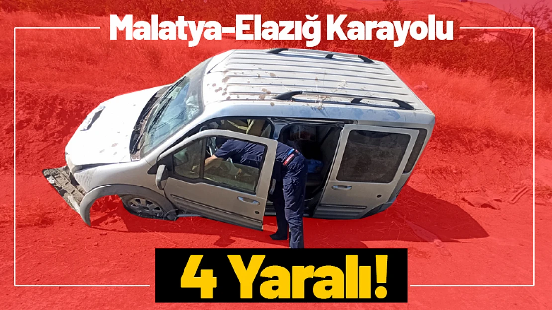 Malatya-Elazığ Karayolunda Kaza, 4 Yaralı!