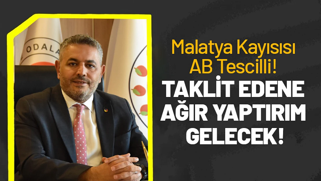 Malatya Kayısısı AB Tescilli! Taklit Edene Ağır Yaptırım Gelecek