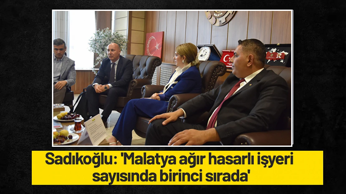 Sadıkoğlu: 'Malatya ağır hasarlı işyeri sayısında birinci sırada'