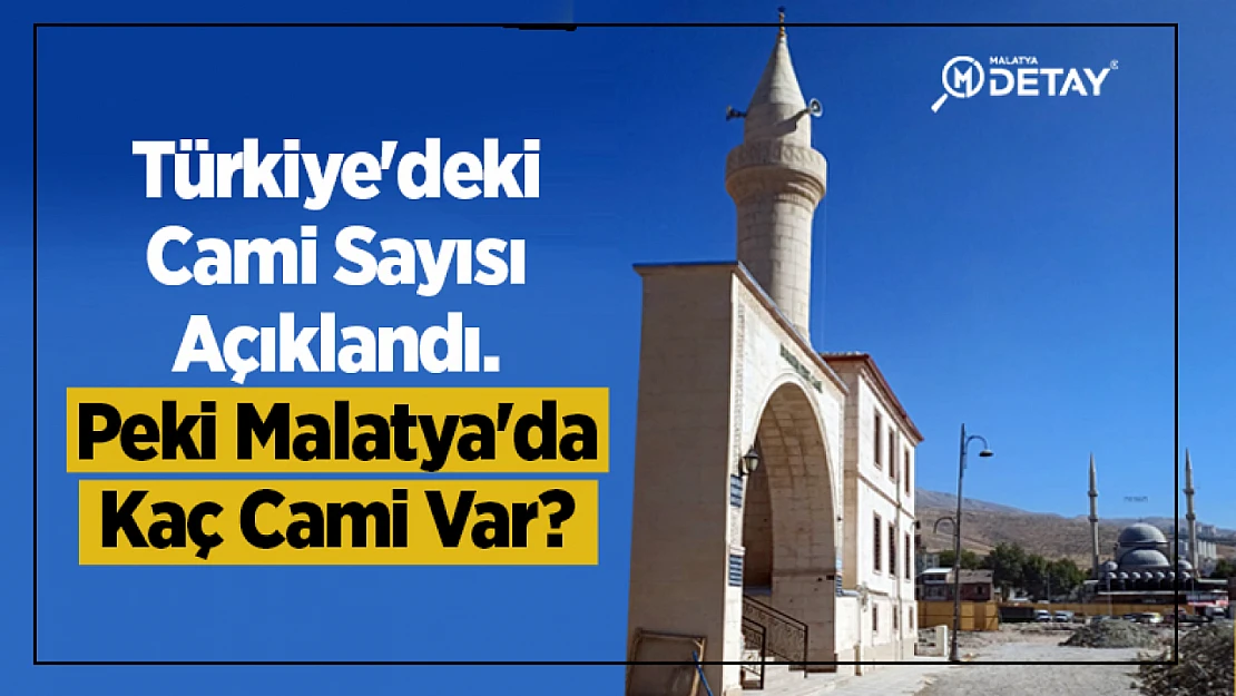 Türkiye'deki Cami Sayısı Açıklandı. Peki Malatya'da Kaç Cami Var?