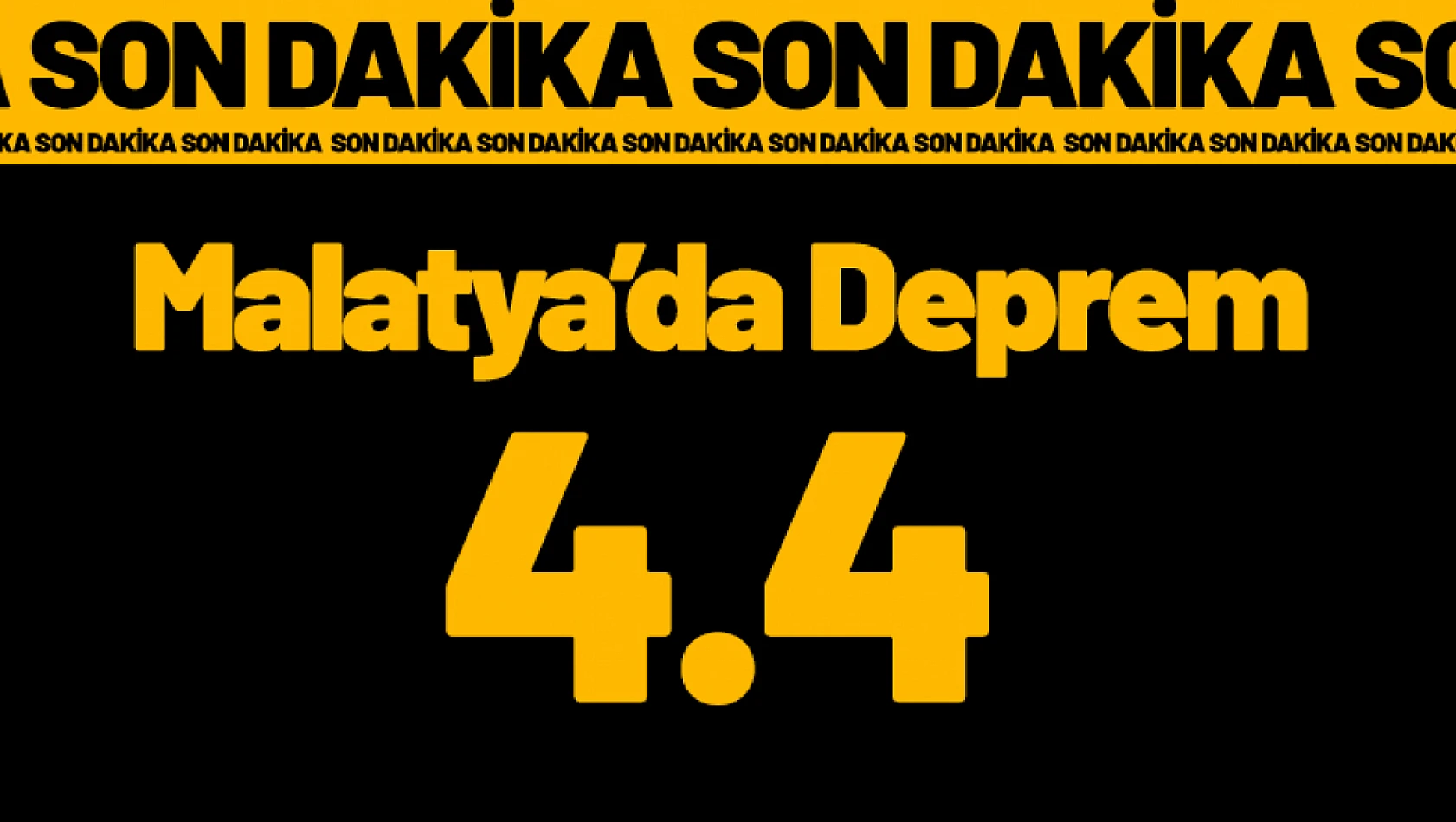 Malatya'da 4.4 Büyüklüğünde Deprem