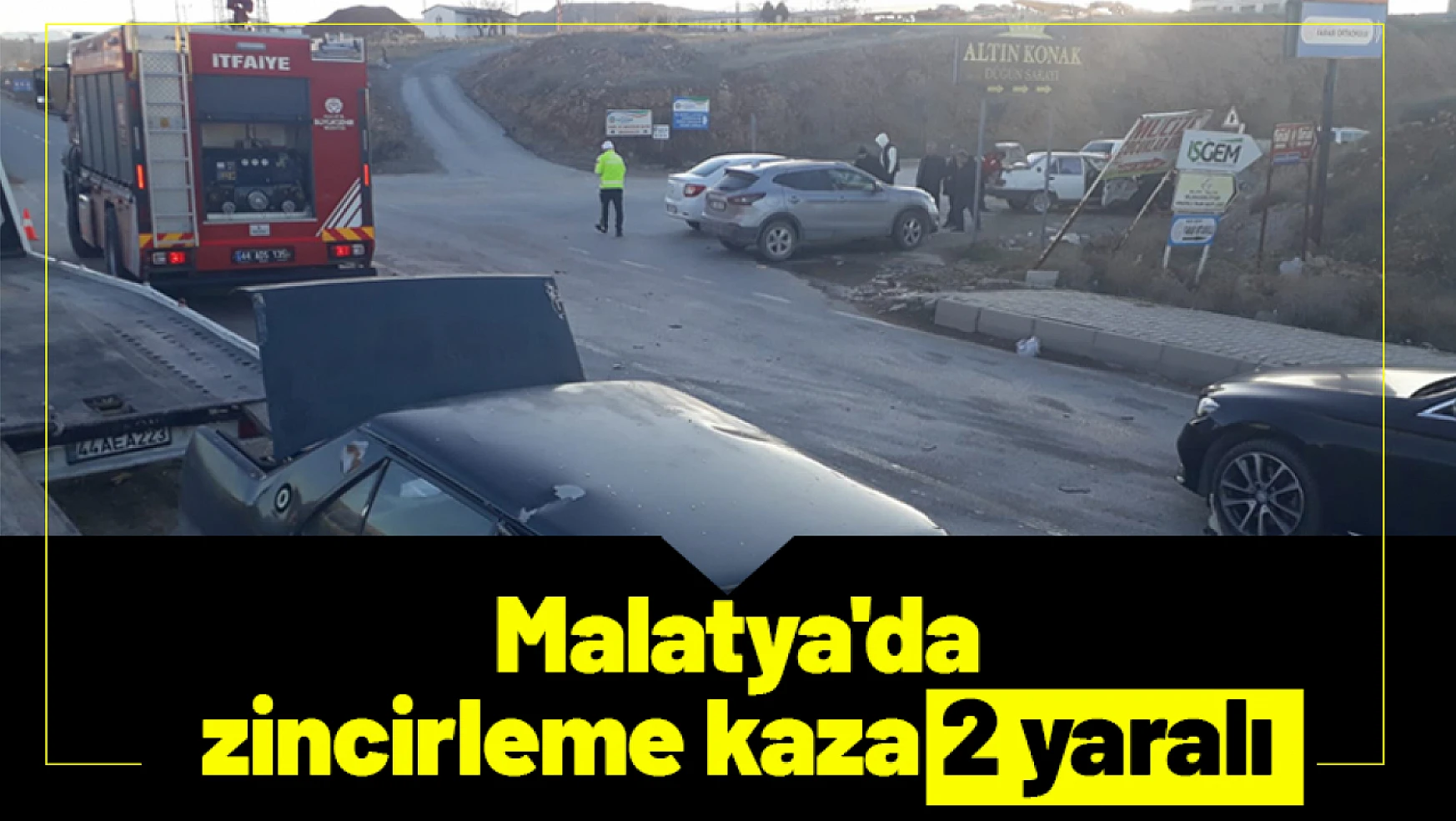 Malatya'da zincirleme kaza 2 yaralı