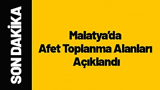 Malatya'da Afet Toplanma Alanları Açıklandı