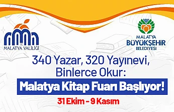 340 Yazar, 320 Yayınevi, Binlerce Okur: Malatya Kitap Fuarı Başlıyor