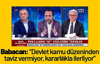 Babacan: Devlet kamu düzeninden taviz vermiyor, kararlılıkla ilerliyor