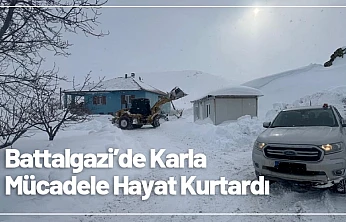 Battalgazi'de Karla Mücadele Hayat Kurtardı