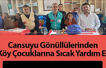 Cansuyu Gönüllülerinden Köy Çocuklarına Sıcak Yardım Eli