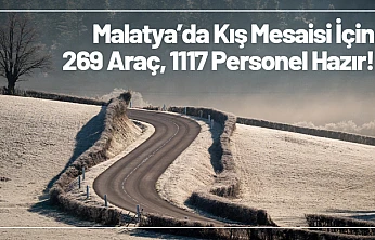 Kış Mesaisine 269 Araç, 1117 Personel Hazır!