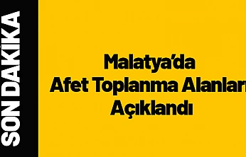 Malatya'da Afet Toplanma Alanları Açıklandı