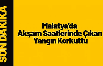 Malatya'da Akşam Saatlerinde Çıkan Yangın Korkuttu