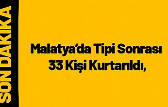 Malatya'da Tipi Sonrası 33 Kişi Kurtarıldı, Tüm Yollar Açıldı