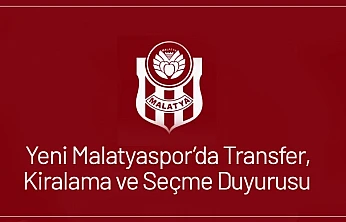 Yeni Malatyaspor'da Transfer, Kiralama ve Seçme Duyurusu