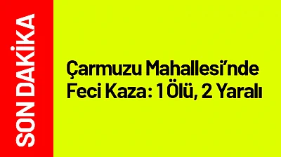 Çarmuzu Mahallesi'nde Feci Kaza: 1 Ölü, 2 Yaralı