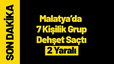 Malatya'da 7 Kişilik Grup Dehşet Saçtı 2 Yaralı