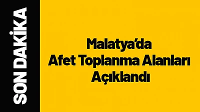Malatya'da Afet Toplanma Alanları Açıklandı