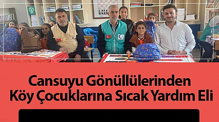 Cansuyu Gönüllülerinden Köy Çocuklarına Sıcak Yardım Eli