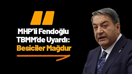 MHP'li Fendoğlu TBMM'de Uyardı: Besiciler Mağdur
