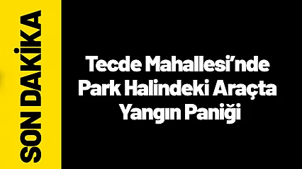 Tecde Mahallesi'nde Park Halindeki Araçta Yangın Paniği