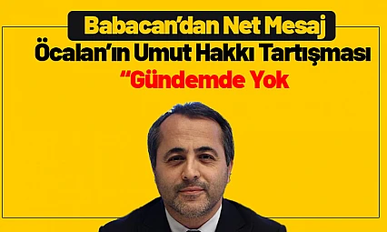 Babacan'dan Net Mesaj: 'Öcalan'ın Umut Hakkı Tartışması: 'Gündemde Yok''