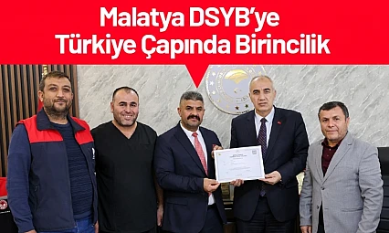 Malatya DSYB'ye Türkiye Çapında Birincilik