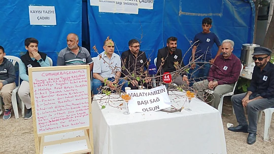Kayısı İçin Taziye Çadırı: 'Malatya'mızın Başı Sağ Olsun'