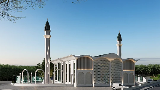 Şire Pazarı'na Modern Cami! Malatya'nın Yeni İbadethanesi Hızla Yükseliyor