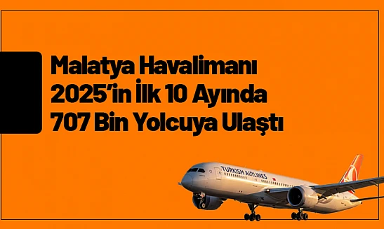 Malatya Havalimanı 2025'in İlk 10 Ayında 707 Bin Yolcuya Ulaştı