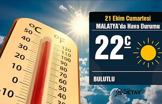 21 Ekim Cumartesi Malatya'da Hava Durumu