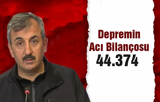 Acı Bilanço açıklandı: 44 bin 374