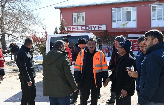Akçadağ İlçesi Bahri'de yıkım görüntülendi.
