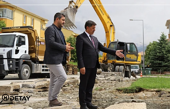 Aksun, Mimar Sinan Mahallesinde devam eden çalışmaları yerinde inceledi