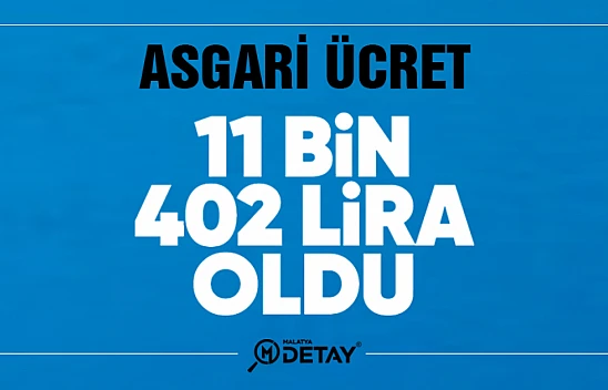 Asgari ücret 11 bin 402 lira
