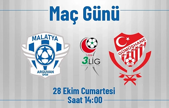 Malatya Arguvanspor, Gümüşhanespor'u konuk edecek