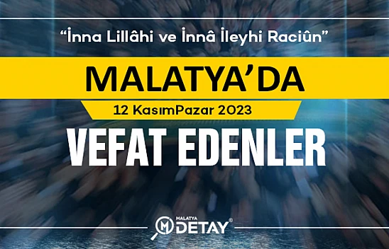 Malatya'da Vefat Edenler