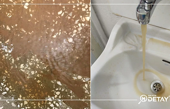 MASKi sular temiz dedi ama.  13 mahallede sular çamurlu akıyor.